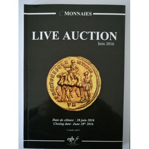 E-Monnaies -Live Auction Juin 2016 -Catalogue Cgb