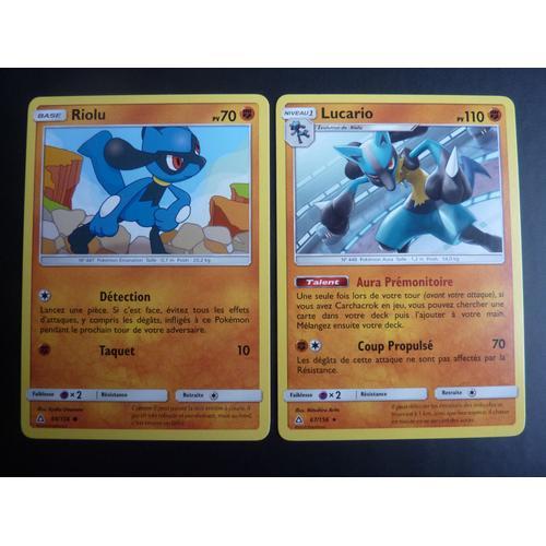 Riolu 66/156 Et Lucario 67/156 - Pokemon Sl5 Ultra Prisme