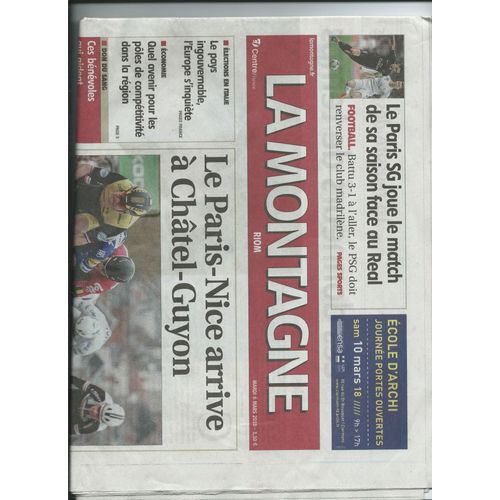Journal La Montagne Du 06/03/2018, Artice Photo Mazarine Pigeot, Baba Sissoko Et Mighty Mo Rodgers, Shaka Ponk, Chris Evans, Marie Anne Chazel 2018