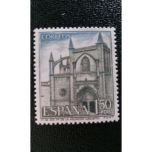 Timbre Espagne ( Yt 1639 ) 1970 Église De Santa Maria De L'assomption