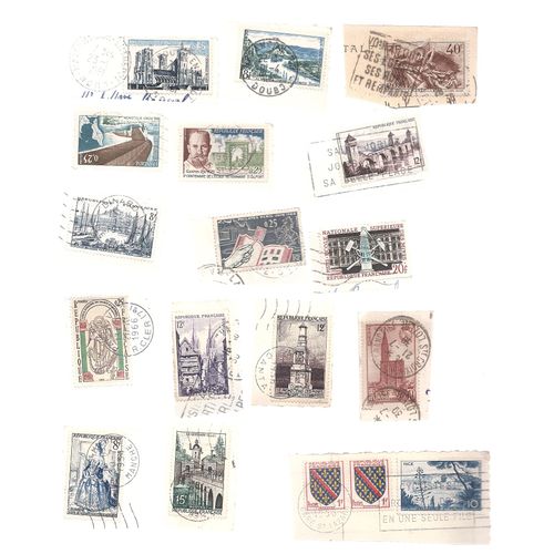 Lot De 18 Timbres Oblitérés - Années 1950 & 1960 - Célimène.Marseille.Nice.Laon.Quimper ...