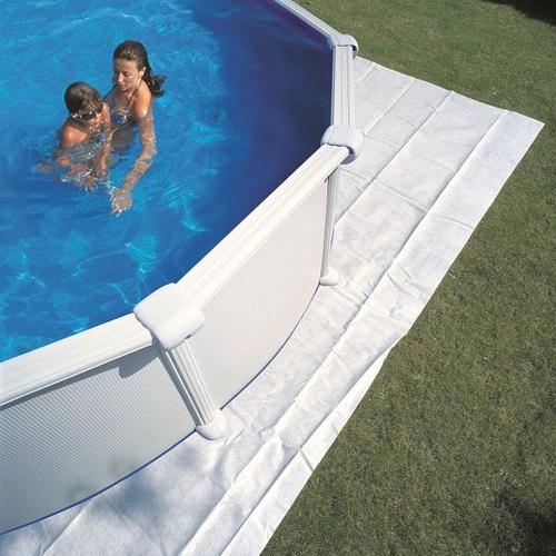 Tapis de sol 4m x 4m pour piscine Ø4m, épaisseur 100g/m²