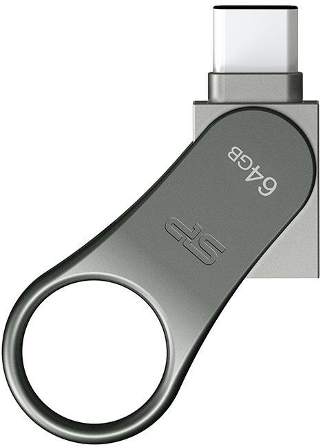 Clé USB 64GB Silicon Power C80 Silver Type-C Ready - USB3.0