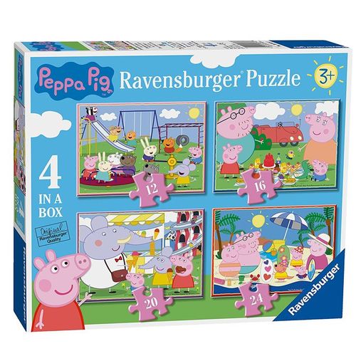 Ravensburger Peppa Pig 4 Puzzles Dans Une Boîte Casse-Tête (12, 16, 20, 24pc)