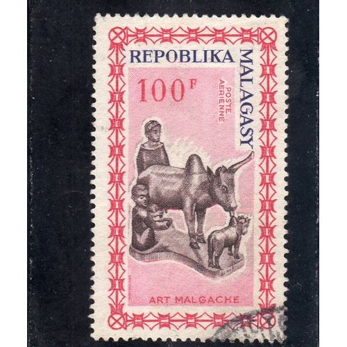 Timbre De Poste Aérienne De Madagascar (Art Malgache)
