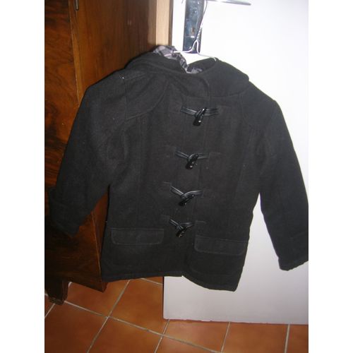 Manteau In Extenso Doublé À Capuche Polyester 8 Ans Noir
