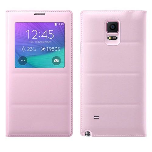 Etui A Rabat Samsung Galaxy Note 4 Folio Rose Pink Cuir Simili (Pu)