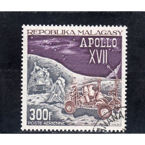 Timbre De Poste Aérienne De Madagascar (Apollo Xvii)
