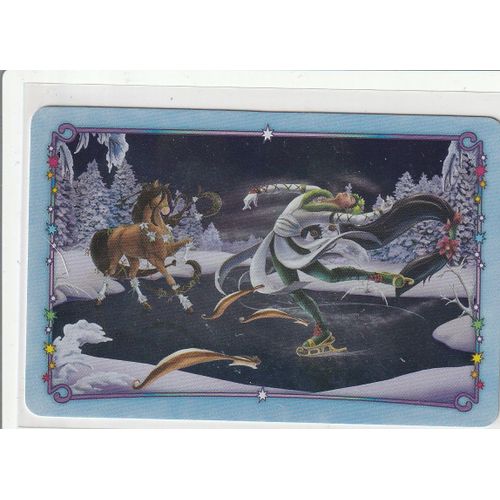 Carte Bella Sara - Leçon De Patinage - S50/55 - Lumière Des Etoiles - Brillante -