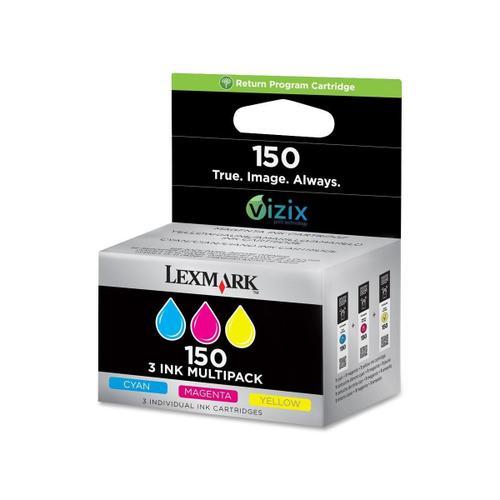 Multipack cartouches d'encre LEXMARK N°150 (C/M/J)