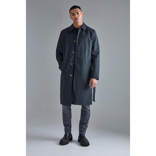Classic Belted Trench Coat Homme - Noir - L, Noir