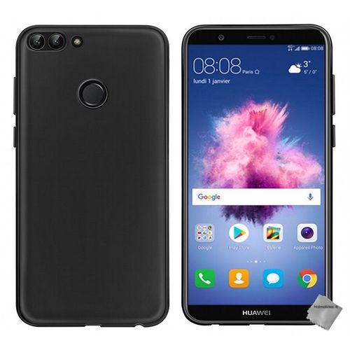 Housse Etui Coque Pochette Silicone Gel Fine Pour Huawei P Smart + Film Ecran - Noir