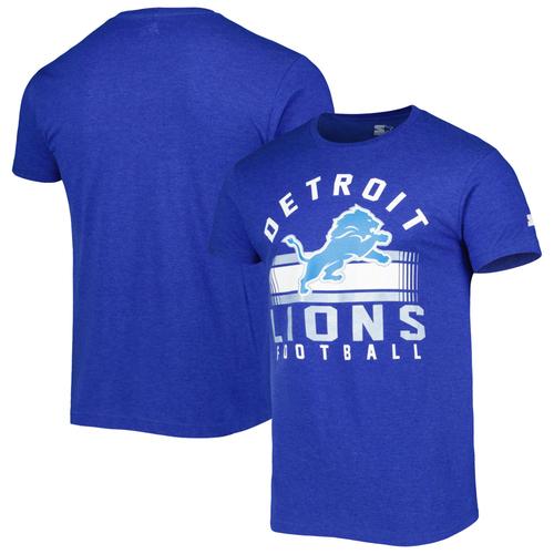 T-Shirt Pour Hommes Starter Heathered Blue Detroit Lions Prime Time