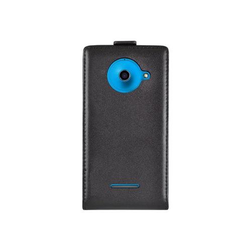 Fonexion Ideus Magnetic Fastener - Coque De Protection Pour Téléphone Portable - Cuir - Noir - Pour Huawei Ascend W1