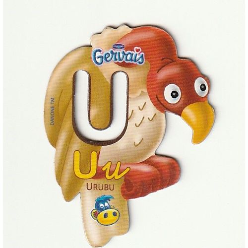 U - Urubu - Magnet Gervais Danone - Animaux