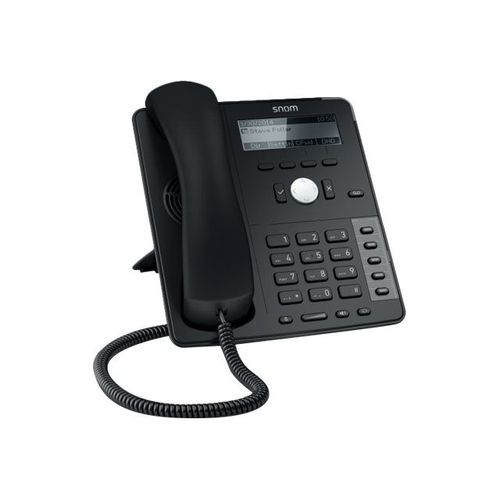 snom D712 - Téléphone VoIP - (conférence) à trois capacité d'appel - SIP, RTCP, SRTP - 4 lignes - noir
