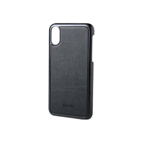 Celly Ghost Cover - Coque De Protection Pour Téléphone Portable - Polycarbonate, Cuir Artificiel - Noir - Pour Apple Iphone X, Xs