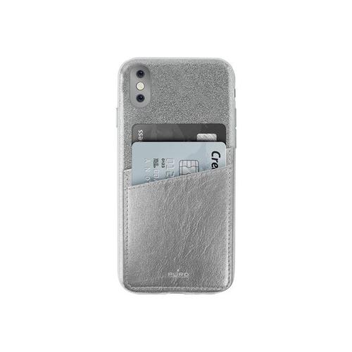 Puro Shine Pocket - Coque De Protection Pour Téléphone Portable - Pvc, Polycarbonate, Cuir Écologique, Polyuréthanne Thermoplastique (Tpu) - Argent