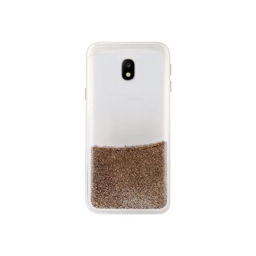 Puro Sand - Coque De Protection Pour Téléphone Portable - Pvc, Polyuréthanne Thermoplastique (Tpu) - Transparent, Or - Pour Samsung Galaxy J3 (2017)
