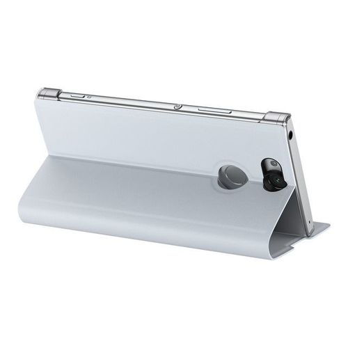 Sony Style Cover Stand Scsh10 - Étui À Rabat Pour Téléphone Portable - Polycarbonate, Polyuréthane - Argent - Pour Xperia Xa2