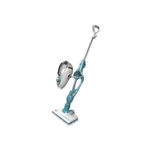 Black & Decker steam-mop FSMH1321J - Nettoyeur à vapeur - balai - blanc/aqua