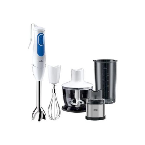 Braun Multiquick 3 MQ 3038 Spice+ - Mixeur à main - 700 Watt - blanc/bleu