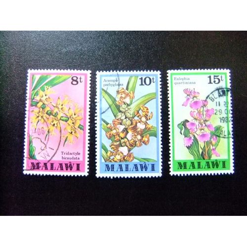 Malawi Ex Nyassaland 1978 Flora Orchidées Yvert 315 /17 Fu