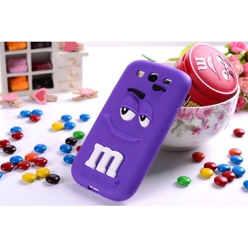 Coque Case Samsung Galaxy S3 M&m's Violet 3d Chocolat Silicone Souple (Tpu)
