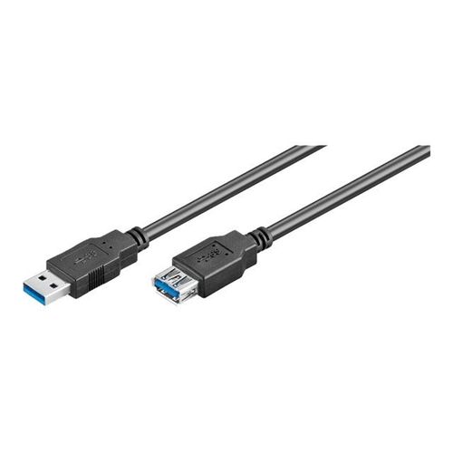 goobay - Rallonge de câble USB - USB type A (F) pour USB type A (M) - USB 3.0 - 1.8 m - noir