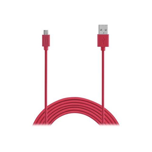 Aiino - Câble USB - Micro-USB de type B (M) reversible pour USB (M) reversible - USB 2.0 - 2.1 A - 1.5 m - rouge