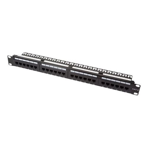LogiLink - Tableau de connexions - CAT 6 - UTP - RJ-45 X 24 - RAL 9005, noir - 19