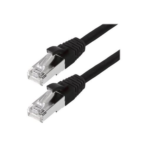 Helos - Cordon de raccordement - RJ-45 (M) pour RJ-45 (M) - 5 m - SF/UTP - CAT 5e - moulé, sans crochet - noir