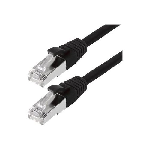 Helos - Cordon de raccordement - RJ-45 (M) pour RJ-45 (M) - 30 m - SF/UTP - CAT 5e - moulé, sans crochet - noir