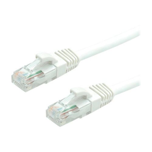 VALUE - Cordon de raccordement - RJ-45 (M) pour RJ-45 (M) - 20 m - UTP - CAT 6a - moulé, sans crochet - blanc, RAL 9003