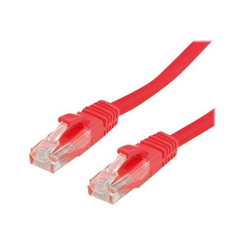 VALUE - Cordon de raccordement - RJ-45 (M) pour RJ-45 (M) - 1 m - UTP - CAT 6a - moulé, sans crochet - rouge, RAL 3000