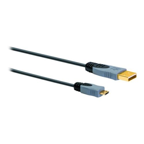 Schwaiger - Câble USB - Micro-USB de type B (M) pour USB (M) - USB 2.0 - 2 m - moulé - noir