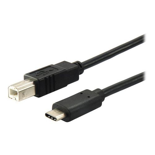 Equip - Câble USB - USB type B (M) pour 24 pin USB-C (M) - USB 2.0 - 3 A - 1 m - moulé - noir