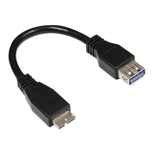 Good Connections - Adaptateur USB - Micro-USB de type B (M) pour USB (F) - USB 3.0 OTG - 10 cm - noir
