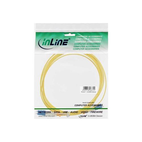 InLine - Cordon de raccordement - mode unique LC (M) pour mode unique LC (M) - 5 m - fibre optique - duplex - 9 / 125 micromètres - OS2 - sans halogène - jaune
