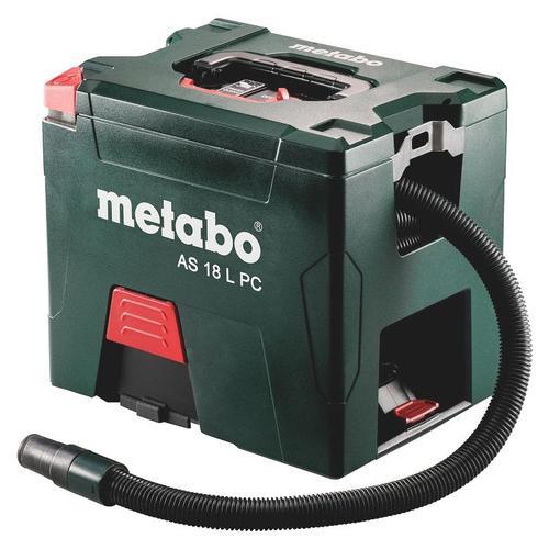 Metabo AS 18 L PC Aspirateur sans fil, 18V Li-Ion, carton, avec nettoyage manuel du filtre - 602021000