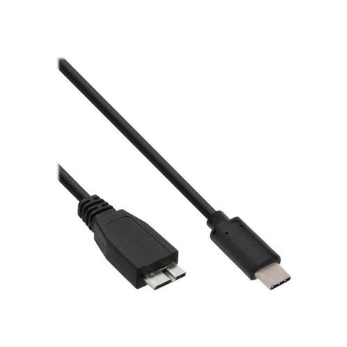 InLine - Câble USB - 24 pin USB-C (M) pour Micro-USB Type B (M) - USB 3.1 - 3 A - 1 m - noir