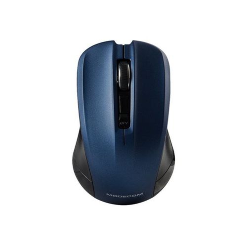 ModeCom MC-WM9.1 - Souris - ergonomique - optique - 4 boutons - sans fil - 2.4 GHz - récepteur sans fil USB - noir et bleu