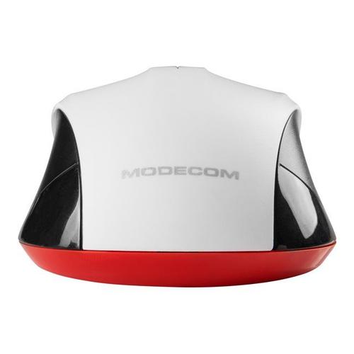 ModeCom MC-WM9.1 - Souris - ergonomique - optique - 4 boutons - sans fil - 2.4 GHz - récepteur sans fil USB - noir et blanc