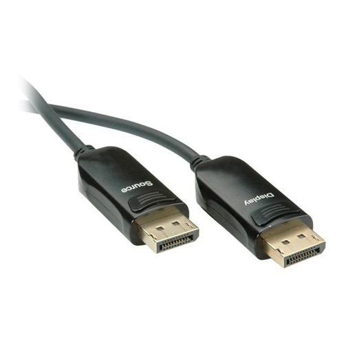 Roline - Câble DisplayPort - DisplayPort (M) pour DisplayPort (M) - 50 m - support 4K, actif - noir