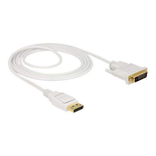 Delock - Câble adaptateur - liaison simple - DisplayPort (M) pour DVI-D (M) - DisplayPort 1.2 - 2 m - passif - blanc