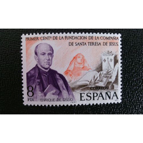 Timbre Espagne ( Yt 2062 ) 1977 Fondation De La Congrégation Ou Santa Teresa De Jesús