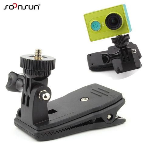 CNYO® 360' Rotatif Rapide support de Fixation Sac À Dos rec-monts Clip pour Xiaomi Yi pour GoPro Hero 3 SJ4000 Caméra accessoires