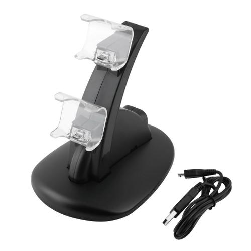 Cnyo® Led Double Usb De Charge Chargeur Dock Stand Cradle Station D'accueil Pour Sony Playstation 4 Ps4 Jeu Gaming Console Contrôleur