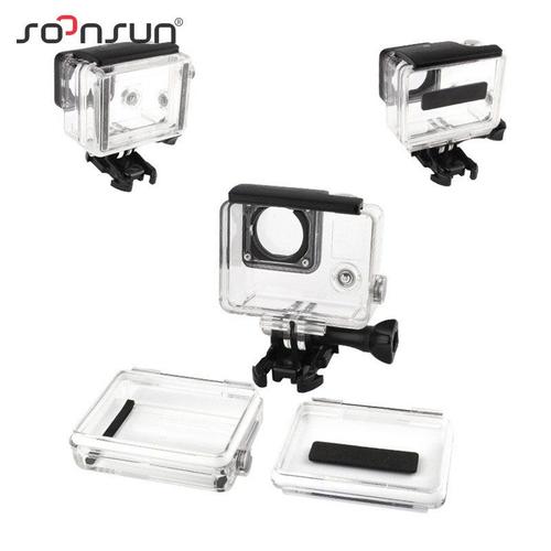 CNYO® De Protection Sous-Marine Squelette Boîtier Étanche Cas + Pour Bacpac Backdoor LCD Écran Housse pour Gopro Hero 4 3 +