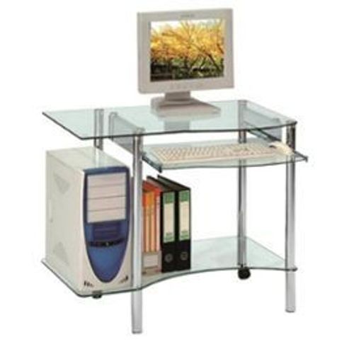 Bureau Pour Ordinateur En Verre Clair